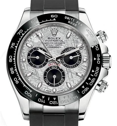 rolex daytona meteorite white gold|Rolex daytona white gold price.